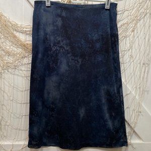 Blue Marbled Straight Skirt